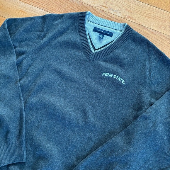 Tommy Hilfiger Other - Penn State‎ Tommy Hilfiger Varsity V-Neck Pullover Sweater Mens M Gray